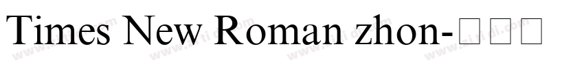 Times New Roman zhon字体转换